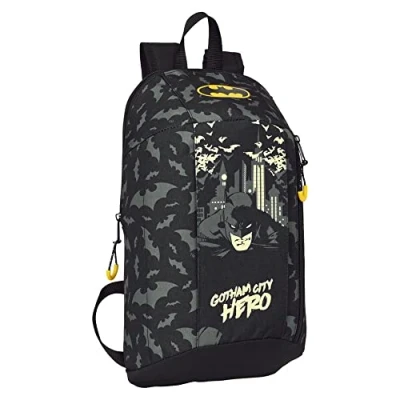 Imagen de Safta, Mini Mochila Bolsillo Vertical Batman Hero 22X39X10Cm Unisex niños, Multicolor, Estándar