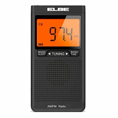 Imagen de ELBE RF 94 RADIO DIGITAL AM FM CON GRAN DISPLAY Y AURICULARES, COLOR NEGRO (05205651)
