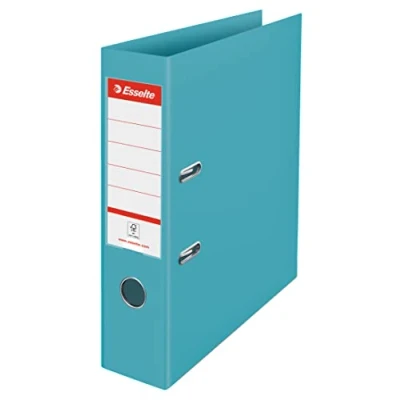 Imagen de Esselte 626212 Archivador de Palanca Colour&#039;Breeze PP, Capacidad 500 hojas, Lomo 75 mm, Tamaño A4, Cierre Tapa, Bordes Metálicos, Para Casa y la Oficina, Diseño en Relieve, Azul