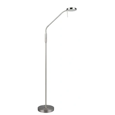Imagen de Reality Leuchten LED Lámpara de pie MORENO R44561107, Níquel mate metal, 3 vatios, Batería con estación carga, Sensor atenuación, Color luz ajustable