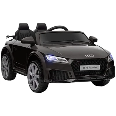 Imagen de HOMCOM Coche Eléctrico para Niños de 3+ Años Audi TT Infantil 12V con Velocidad 3 km/h Mando a Distancia Música Luces Doble Apertura Puerta 102x60x44 cm Blanco