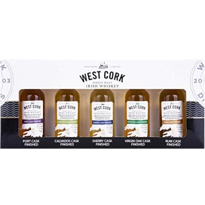 Imagen de West Cork CASK COLLECTION Miniset 43% Vol. 5x0,05l in Giftbox