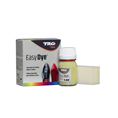 Imagen de TRG The One Tinte para Calzado y Complementos de Piel Tintura zapatos Piel, Lona Sintética con Esponja aplicadora Easy dye #148 Verde Manzana, 25ml
