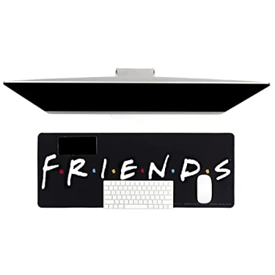 Imagen de Paladone Friends Alfombrilla de escritorio con logotipo TV (40 x 80 cm) diseño oficina y hogar, color blanco (PP8827FR)