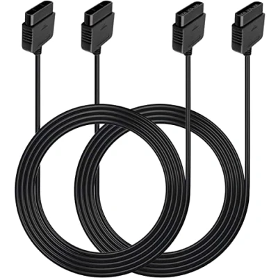 Imagen de Link e : 2 X Cable de Extension Compatible con Mando Juegos en Consola Sony Playstation, PS2, PS1, PS One