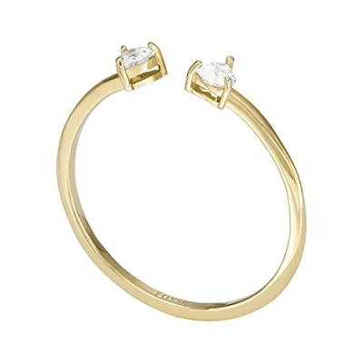 Imagen de Fossil Anillo de Mujer adié Tokens of Affection TOI Et Moi Acero Inoxidable Dorado, JF04359710