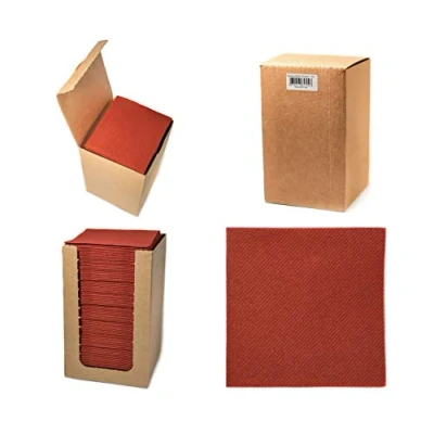 Imagen de Alvotex Chic Airlaid 100 servilletas de cóctel, 1/4 Pliegues similares, Desechables, 20 x cm, Granate, cm