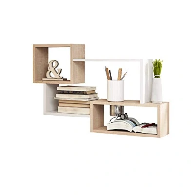 Imagen de Selsey Panel de Pared Kassi Grande Color Sonoma Claro/Blanco Mate
