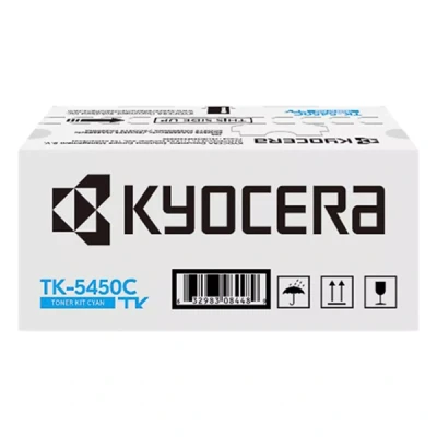 Imagen de Kyocera TK 5450C Tóner Impresora Cian Original T0C0DCNL0 Compatible para PA2600cx, PA2600cwx, MA2600cfx, MA2600cwfx de hasta 3200 páginas