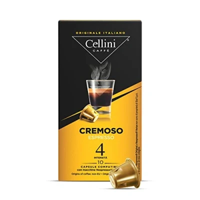 Imagen de Café Cellini Cápsulas Compatibles Nespresso Cremoso 100pcs de Con Notas Dulces Y Afrutadas