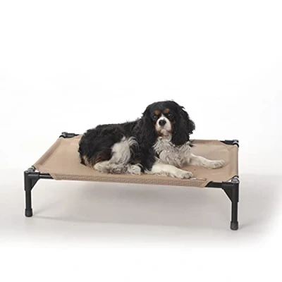 Imagen de K&amp;H Pet Products Original Cot Cama elevada para Mascotas Todas Las Estaciones, Malla bronceada, tamaño Mediano, 25 x 32 7 Pulgadas
