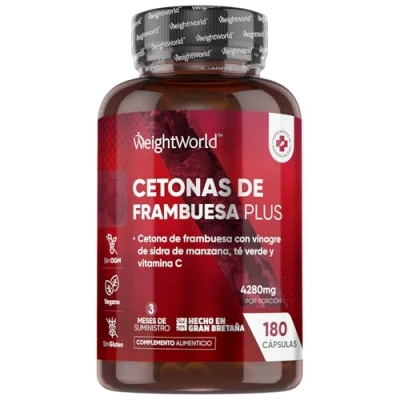 Imagen de Cetonas de Frambuesa Plus 4280mg, 180 Cápsulas, Suplemento Dietético con Vinagre Sidra Manzana, Té Verde, Acai en Polvo y Vitamina C Metabolismo Vitalidad Dieta Keto, Vegano Sin Lactosa