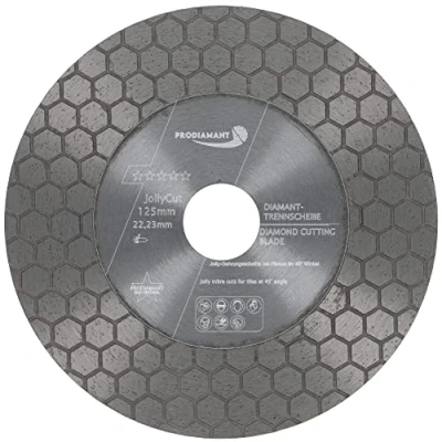 Imagen de PRODIAMANT Disco diamantado para biselar azulejos 125mm F Jolly y gres porcelánico 125 mm x 22,23 cortar a 45 grados, lijar