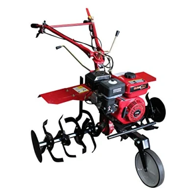 Imagen de Bricoferr Motoazada con transmisión Engranajes, Motor 7hp, Ruedas 5.00X10, Cuchillas y asurcador Incluso