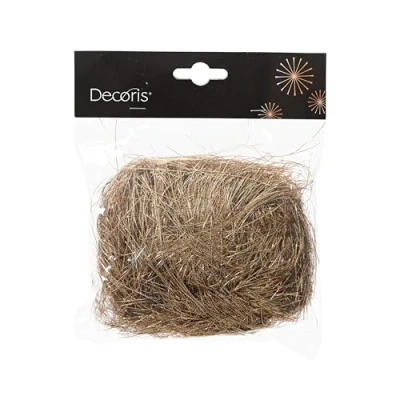 Imagen de Kaemingk Espumillón de pelo ángel liso, 20 g, hada, decoración navideña, material relleno fino para envolver regalos, nuez pacana marrón