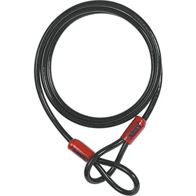 Imagen de ABUS cable de lazo Cobra 10 acero recubierto plástico seguridad para accesorios bicicletas y motos 3 metros longitud, mm grosor, negro