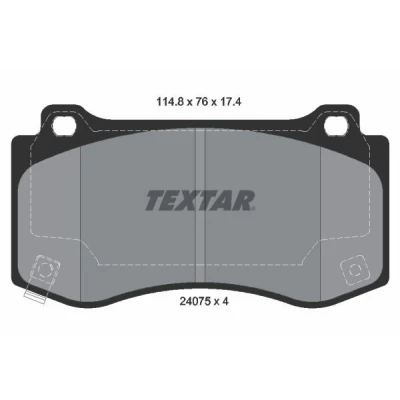 Imagen de TEXTAR 2407501 Juego de pastillas freno con avisador acústico desgaste CHRYSLER: 300C Berlina, Touring, JEEP: GRAND CHEROKEE 3