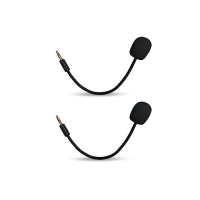 Imagen de Paquete de 2 micrófonos juego repuesto para auriculares Razer Barracuda X en PS4 PS5 Xbox One PC, micrófono desmontable 3,5 mm