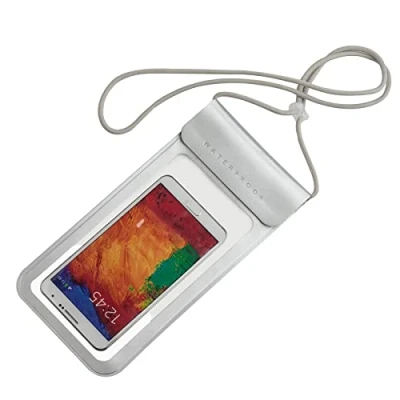 Imagen de Baikeen Funda impermeable para teléfono, IPX8, impermeable, iPhone 14 Plus/14 Pro Max/13 Pro/12 Max/11 Max/Xs Max/XR a 6.9 pulgadas, natación, kayak (plata)