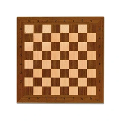 Imagen de Cayro Tablero de Ajedrez Profesional Madera Blanco y Marrón Diseño Elegante Resistente Duradero Hecho a Mano Juegos Mesa