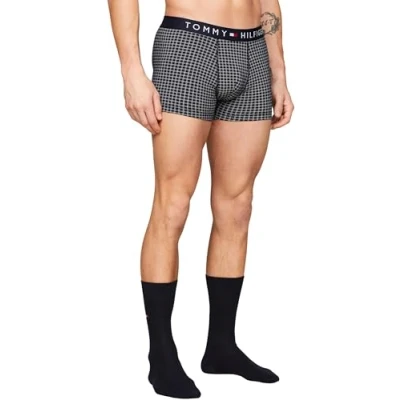 Imagen de Tommy Hilfiger Conjunto de regalo Hombre Calzoncillos bóxer &amp; Calcetines, Blau (Azul), XXL