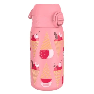 Imagen de ion8 Botella Termica de Agua Acero Inoxidable para Niños, 320ml, a Prueba Fugas, Fácil Abrir, Cerradura Segura, Aptas Lavavajillas, Asa Transporte, Limpiar, Diseño Helado