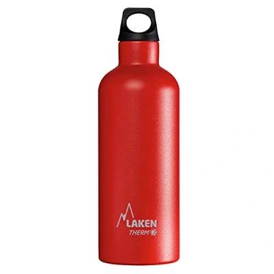 Imagen de Botella Térmica de Acero Inoxidable Doble Pared Aislada al Vacío Laken (0,5L Rojo) Para Niños y Adultos/Para Gimnasio Deportes Resistente Duradera