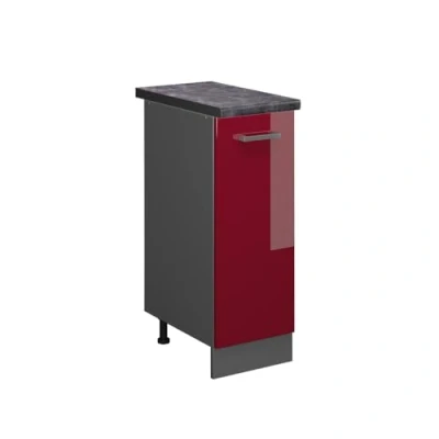 Imagen de Vicco Armario de Farmacia R Line, Rojo Burdeos Alto Brillo/Antracita, 30 cm, ET Antracita
