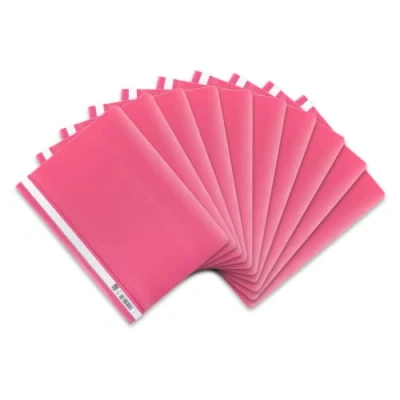 Imagen de ELBA 100742 Carpetas de plástico tamaño A4, 10 unidades, color rosa 31 x 22,8 0,3 cm