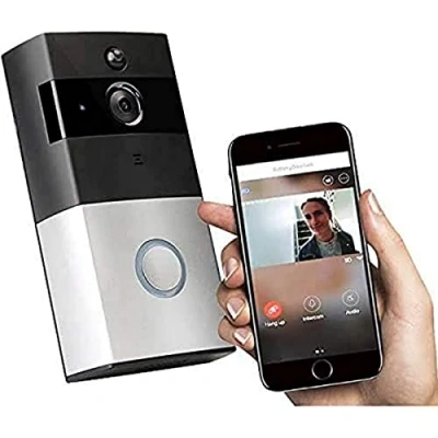 Imagen de Millarco Timbre de Video, IP33 Resistente al Agua para Exteriores Video Door Bell 720P HD WiFi cámara vigilancia con batería, vídeo en Tiempo Real, conversación bidireccional y aplicación
