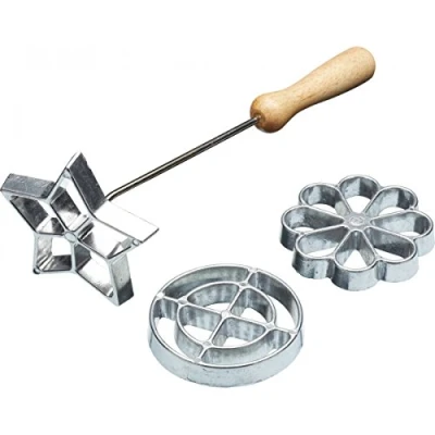 Imagen de Home Made Rosetta Moldes Galletas Suecas, Juego de Hierro 3 Formas