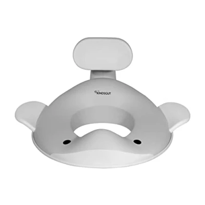 Imagen de Kindsgut Reductor en forma de ballena, para niños, colores suaves y modernos, libre sustancias nocivas apto gris perla