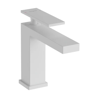 Imagen de hansgrohe Tecturis E grifo lavabo con vaciador automático, monomando 117 mm, mezclador ahorro de agua (EcoSmart+), blanco mate, 73010700