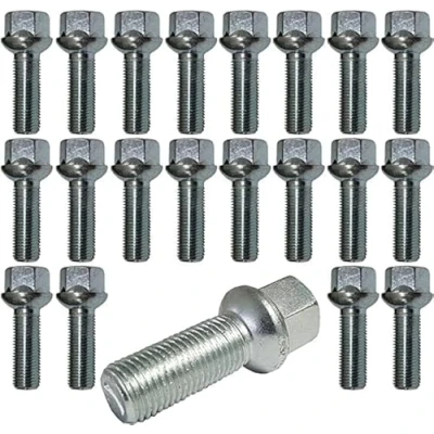 Imagen de 20 tornillos de rueda, M12 x 1,5, 60 mm, R12, aptos para llantas aluminio Mercedes