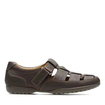Imagen de Clarks Recline Open, Zapatillas Planas Hombre, Marrón (Mahogany Leather), 42 EU