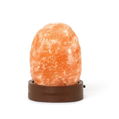 Imagen de Legami Lámpara de sal del Himalaya, Mini, Ø 7 cm, 300/400 g, cromoterapia, forma natural, efecto luminoso, pilas no incluidas, hecha a mano