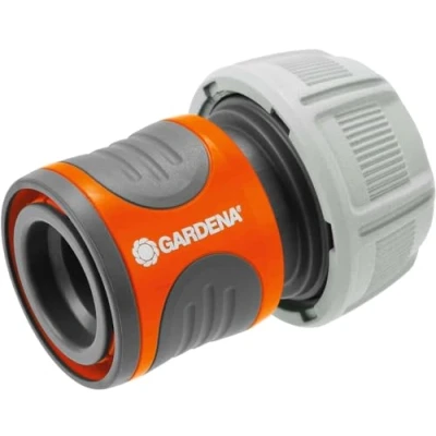 Imagen de Gardena Conector para el inicio de la manguera, hermético, mango ranurado, montaje sencillo, Gris, Naranja, 19 mm (3/4&quot;)