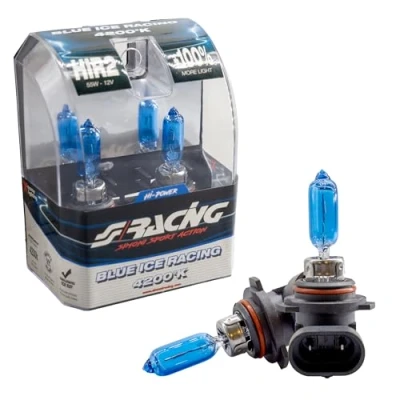 Imagen de Simoni Racing Set lamparas Halógeno &#039;Blue Ice Racing&#039; HIR2 (4200K) 12V/55W, de 2 piezas ECE R37
