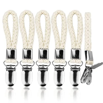 Imagen de SZCXDKJ 6 Piezas Pinzas para Toallas, Clips Paños de Cocina, Ganchos Perchas Toallas Té Baño Cocina Colgar Colgando