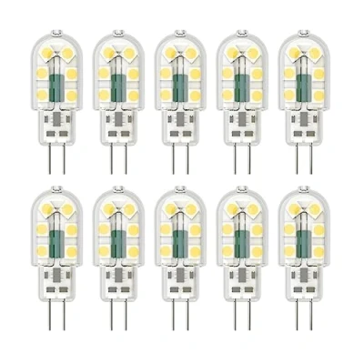 Imagen de Klighten 10 Pack 3W G4 LED Bombillas, AC/DC 12V Bombillas de iluminación equivalente a 25W Halógena, Blanco Frio 6000K, No Regulable