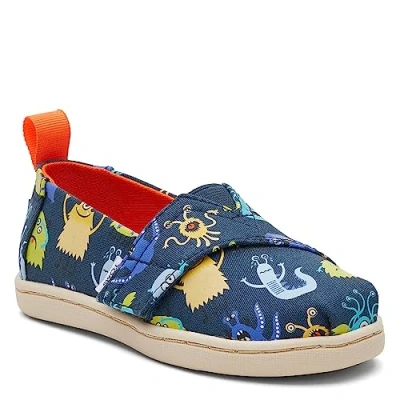 Imagen de TOMS Alpargata Clásica, Mocasín Plano Hombre, Monstruos Índigo Que Brillan En La Oscuridad, 40.5 EU