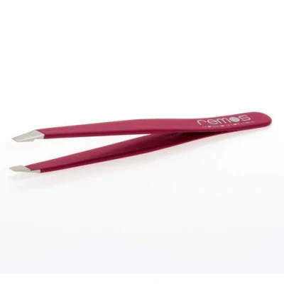 Imagen de REMOS Pinzas para cejas, hechas a mano, de acero inoxidable, color fucsia