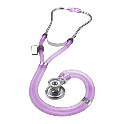 Imagen de MDF® Sprague Rappaport Estetoscopio doble cabeza con membrana convertible adulto, pediátrica e infantil Morado Translúcido (MDF767 ICH)
