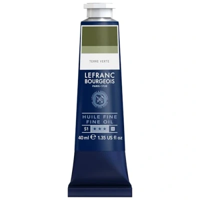 Imagen de Lefranc Bourgeois 301781 Pintura al óleo fina de calidad, resistente a la luz y consistencia uniforme, tubo 40 ml, ideal para lienzos tableros pintura, Mundo Verde