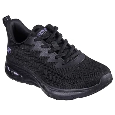 Imagen de Skechers Sleek Waves, Bobs Unity Ondas Elegantes Mujer, Black Engineered Knit/Trim, 35 EU