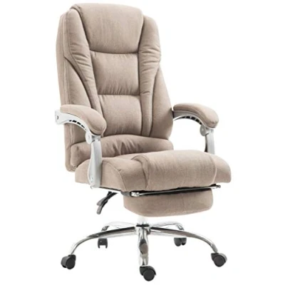 Imagen de CLP Silla Oficina Ergonómica Pacific En Tela I Escritorio Regulable Altura &amp; Giratoria Ordenador con Reposapiés Abatible, Color:Gris Pardo