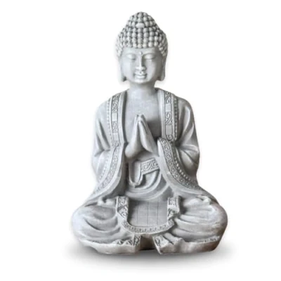 Imagen de Zen Buda estatuilla Meditación Luz SBM2 2 Piedra Gris 10 x 5 12,5 cm