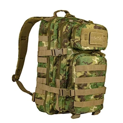 Imagen de Pack de asalto MOLLE táctico con mochila patrulla 36L, Follaje árido
