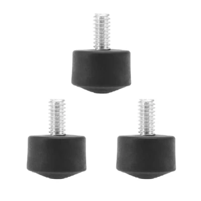 Imagen de LT Easiyl 3 puntas de goma antideslizantes para trípode compatibles con rosca 1/4 pulgadas, patas goma, piezas repuesto, color negro