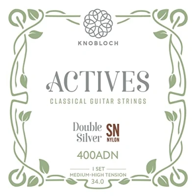 Imagen de KNOBLOCH STRINGS cuerdas de Guitarra Española 400ADN ACTIVES Doble Plata Nylon Tensión Media Alta 34.0 Graves Brillantes Agudos Equilibrados Juego para Flamenca y Clásica